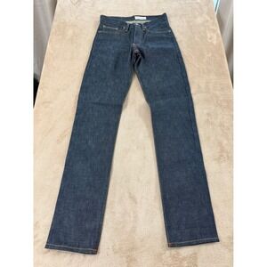 Gustin Raw Selvedge Denim Jeans Slim Fit #107 Men's 29 Dark Blue Button Fly NWOT